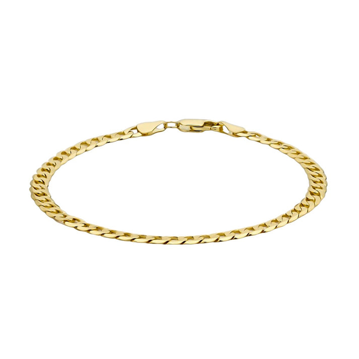 Yellow Gold Vermeil Plated Sterling Silver Curb Bracelet (Size - 8), Silver Wt. 6.3 Gms 7688436 1
