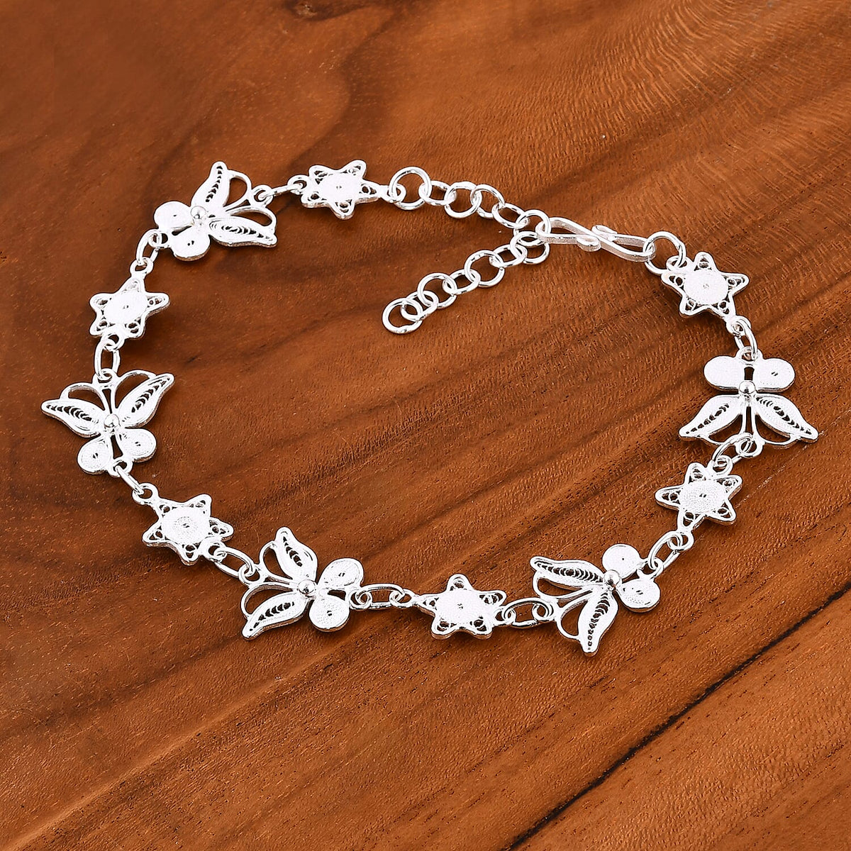 The Royal Bali Collection- Sterling Silver Butterfly Bracelet (Size 7.5) 7728421 1
