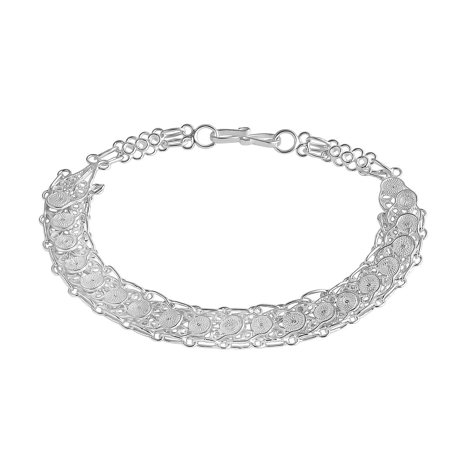 Royal Bali Collection Sterling Silver Bracelet (Size 8), Silver Wt. 8.65 Gms. 8234078 0