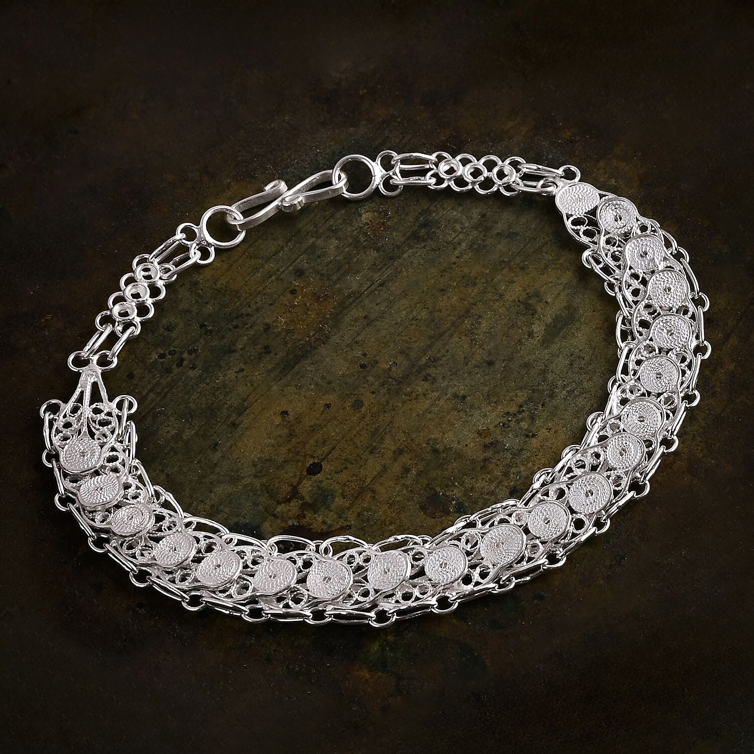 Royal Bali Collection Sterling Silver Bracelet (Size 8), Silver Wt. 8.65 Gms. 8234078 1