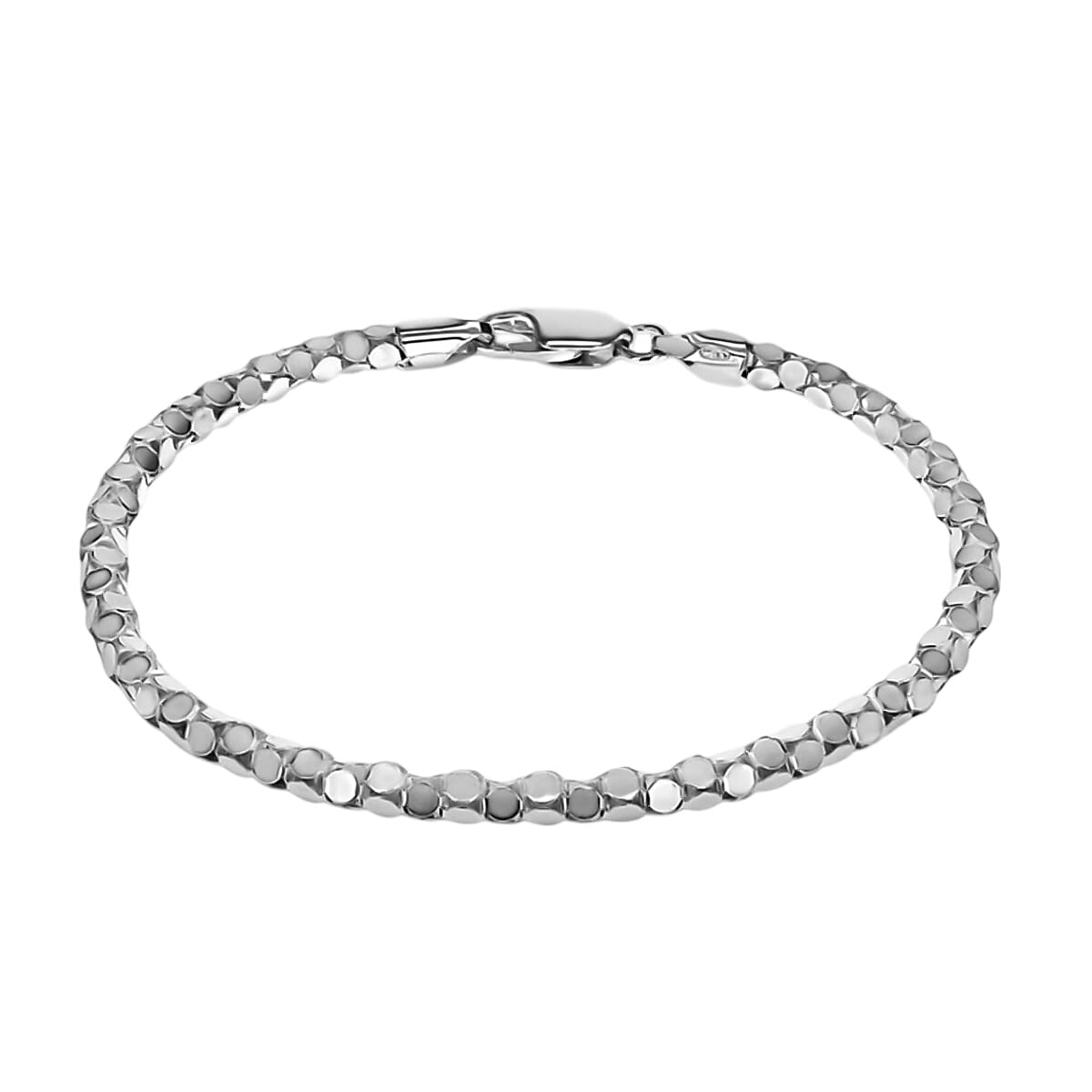 Hatton Garden Close Out Deal - Sterling Silver Popcorn Bracelet (Size - 8) 7707140 0
