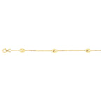 Vicenza Collection Sterling Silver Bracelet (Size - 7.5) with Lobster Clasp in Yellow Gold Plating