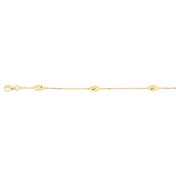 Vicenza Collection Sterling Silver 4.9MM Station Bracelet with Lobster Clasp in Yellow Gold Plating 7.5 Inch 8183855 1