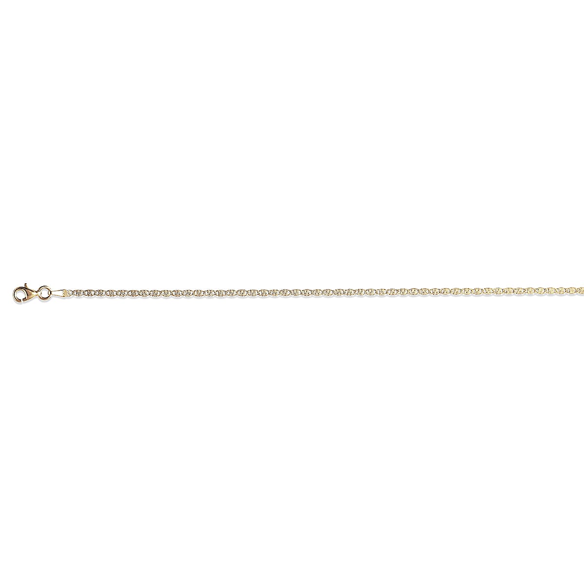 Vicenza Collection Sterling Silver Bracelet (Size - 7 - 1 Ext) with Spring Clasp in Yellow Gold Plating 8183860 0