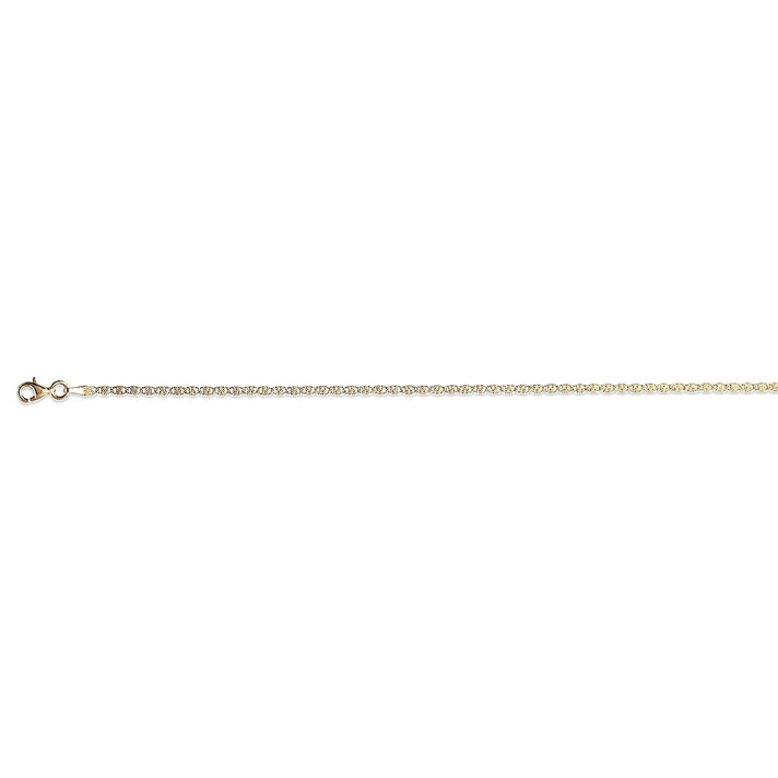 Vicenza Collection Sterling Silver Bracelet (Size - 7 - 1 Ext) with Spring Clasp in Yellow Gold Plating 8183860 1