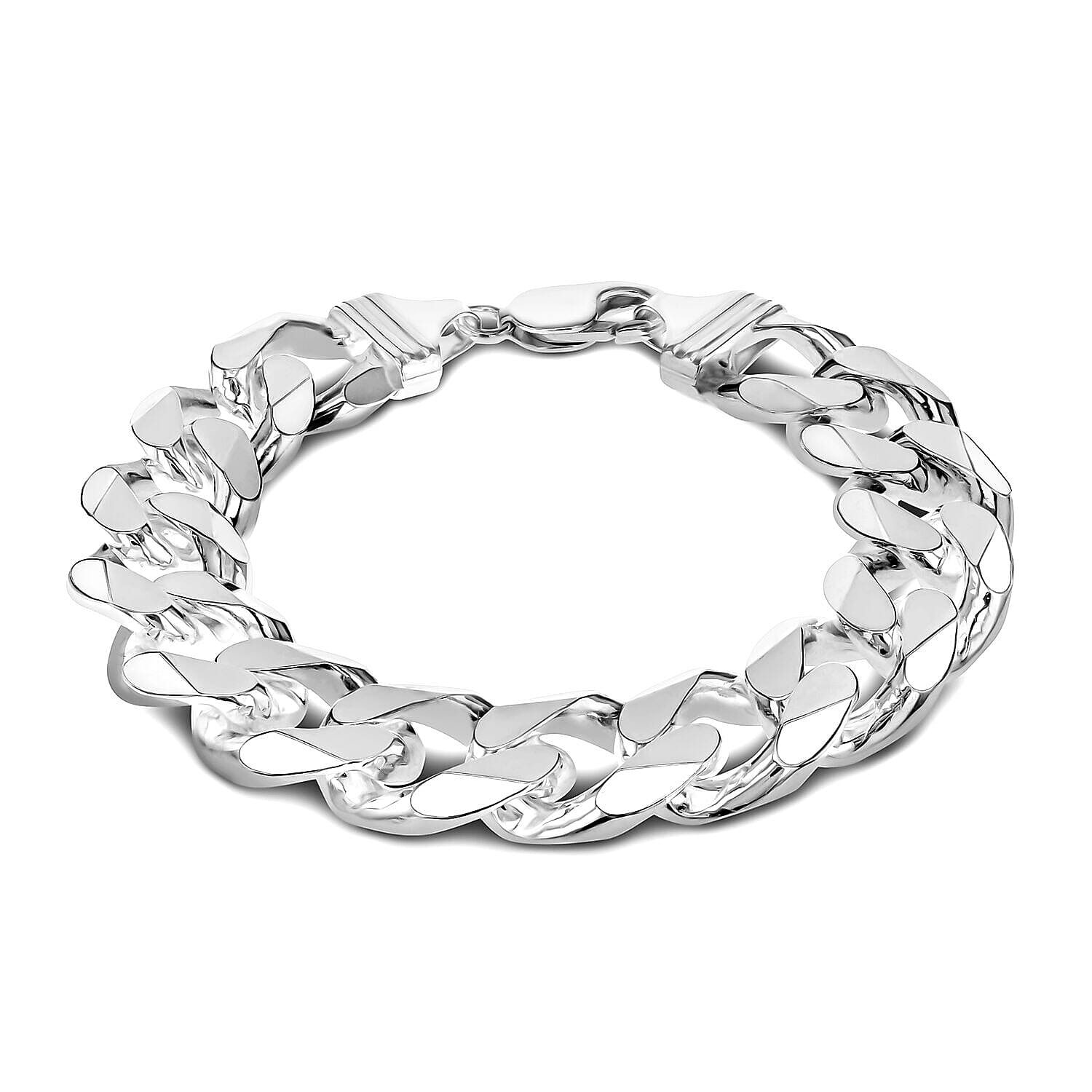 Sterling Silver 16.75mm Curb Bracelet 9 Inch 7313092 0