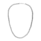 Sterling Silver Braided Herringbone Chain (Size - 24) with Lobster Clasp, Silver Wt. 10.90 Gms