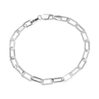 Sterling Silver Paper Clip Bracelet (Size - 7.5), Silver Wt. 5.50 GM