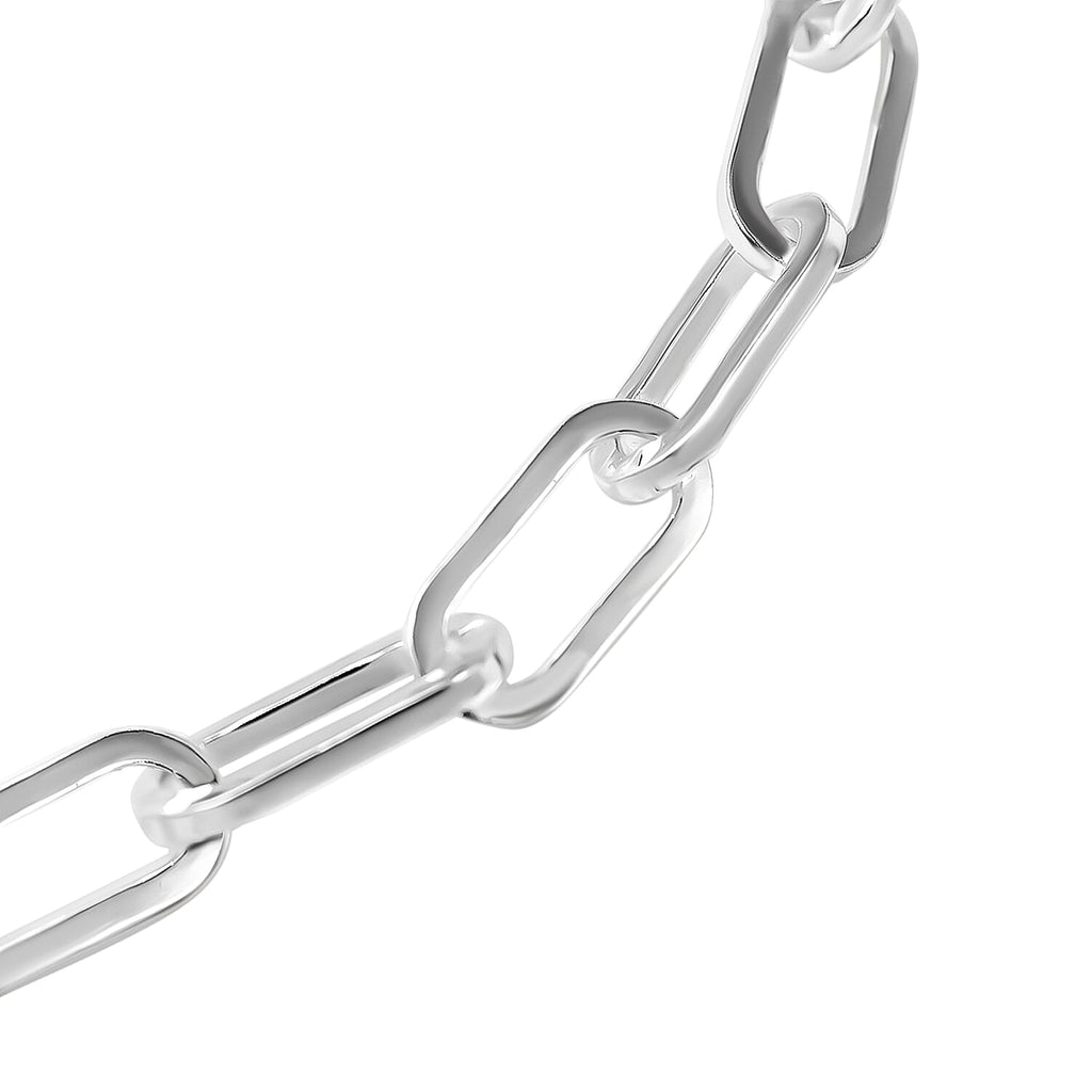 Sterling Silver Paper Clip Bracelet (Size - 7.5), Silver Wt. 5.50 GM