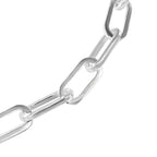 Sterling Silver Paper Clip Bracelet (Size - 7.5), Silver Wt. 5.50 GM