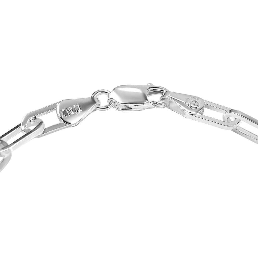 Sterling Silver Paper Clip Bracelet (Size - 7.5), Silver Wt. 5.50 GM