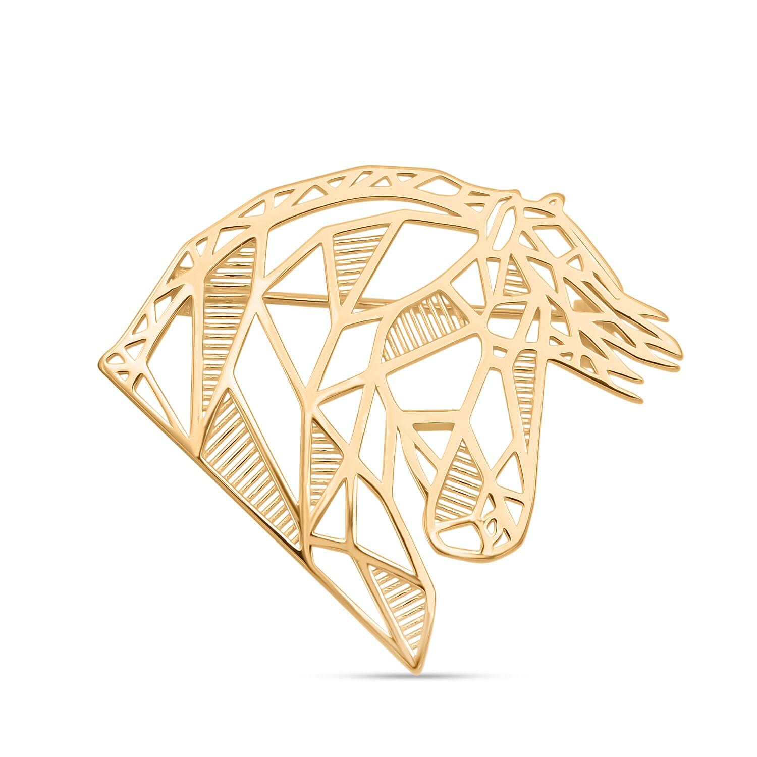 Treasure of Siam - Sterling Silver Brooch in Yellow Gold Plating, Silver Wt. 5.75 Gms. 8239230 0