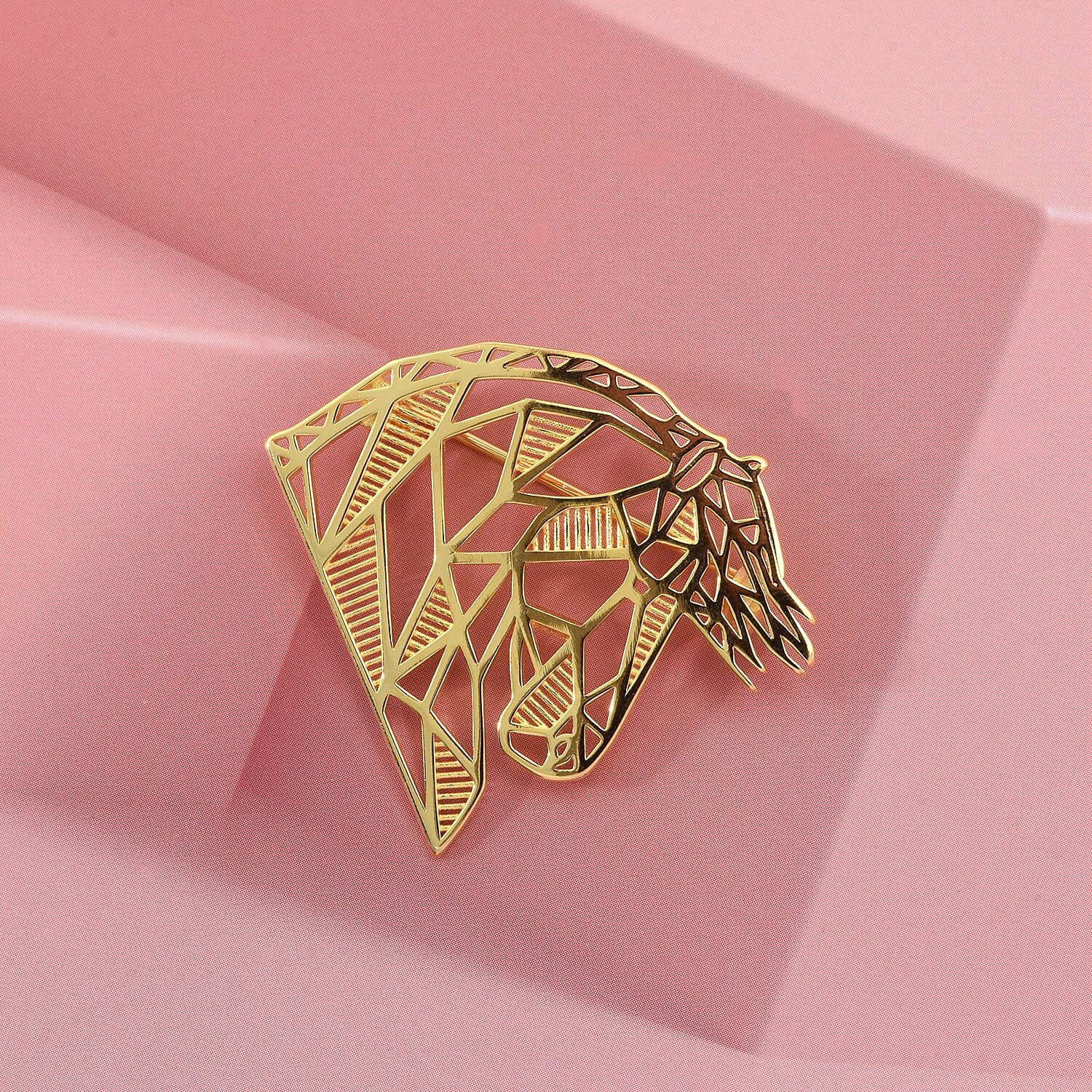 Treasure of Siam - Sterling Silver Brooch in Yellow Gold Plating, Silver Wt. 5.75 Gms. 8239230 1