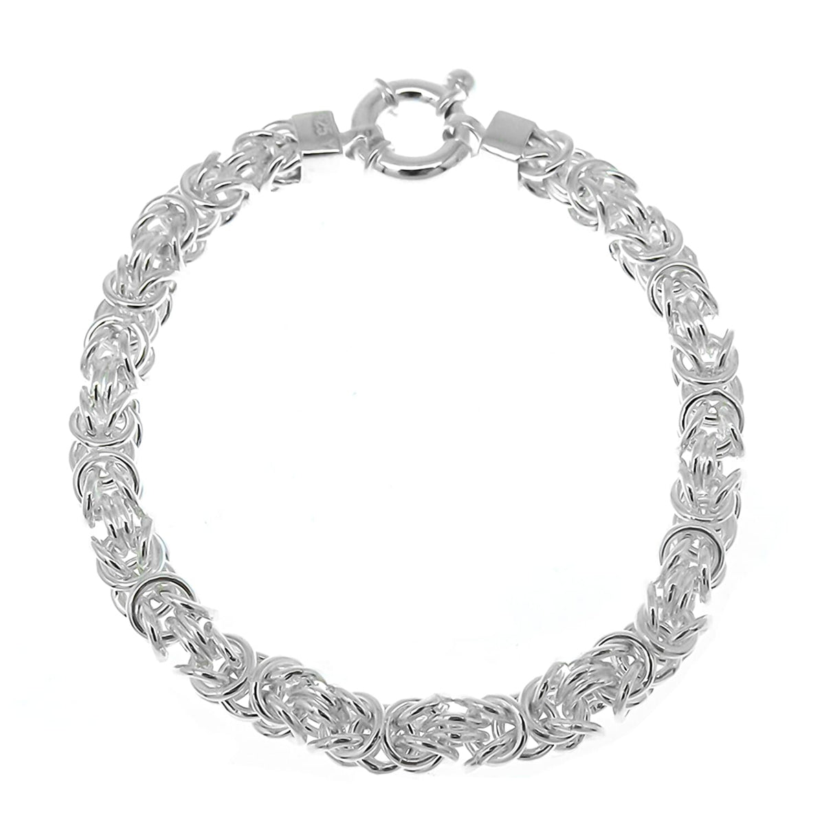 Vicenza Closeout - Sterling Silver Byzantine Bracelet (Size - 7.5), Silver Wt. 9.50 Gms 7657042 0
