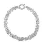 Vicenza Closeout - Sterling Silver Byzantine Bracelet (Size - 7.5), Silver Wt. 9.50 Gms