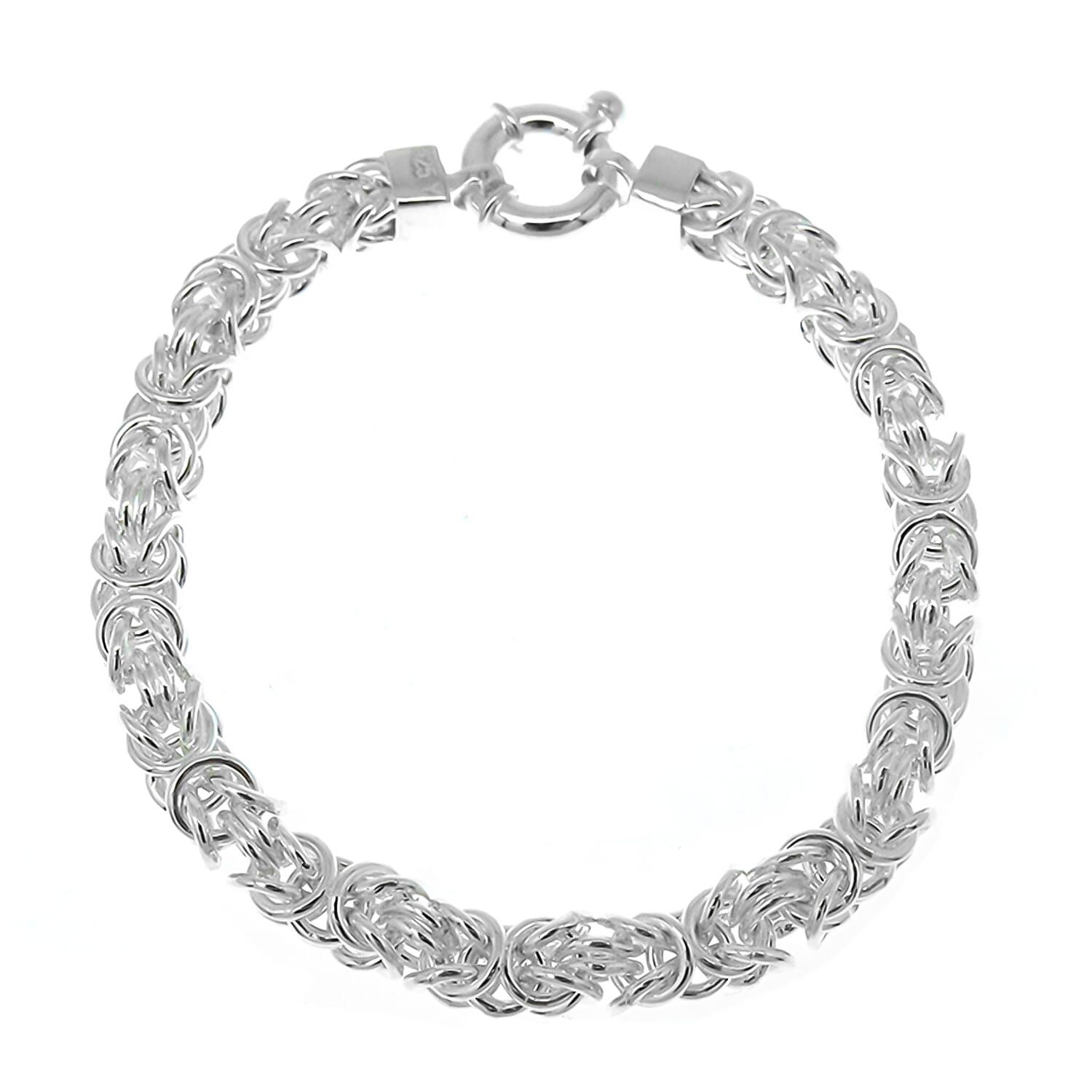 Vicenza Closeout - Sterling Silver Byzantine Bracelet (Size - 7.5), Silver Wt. 9.50 Gms 7657042 0
