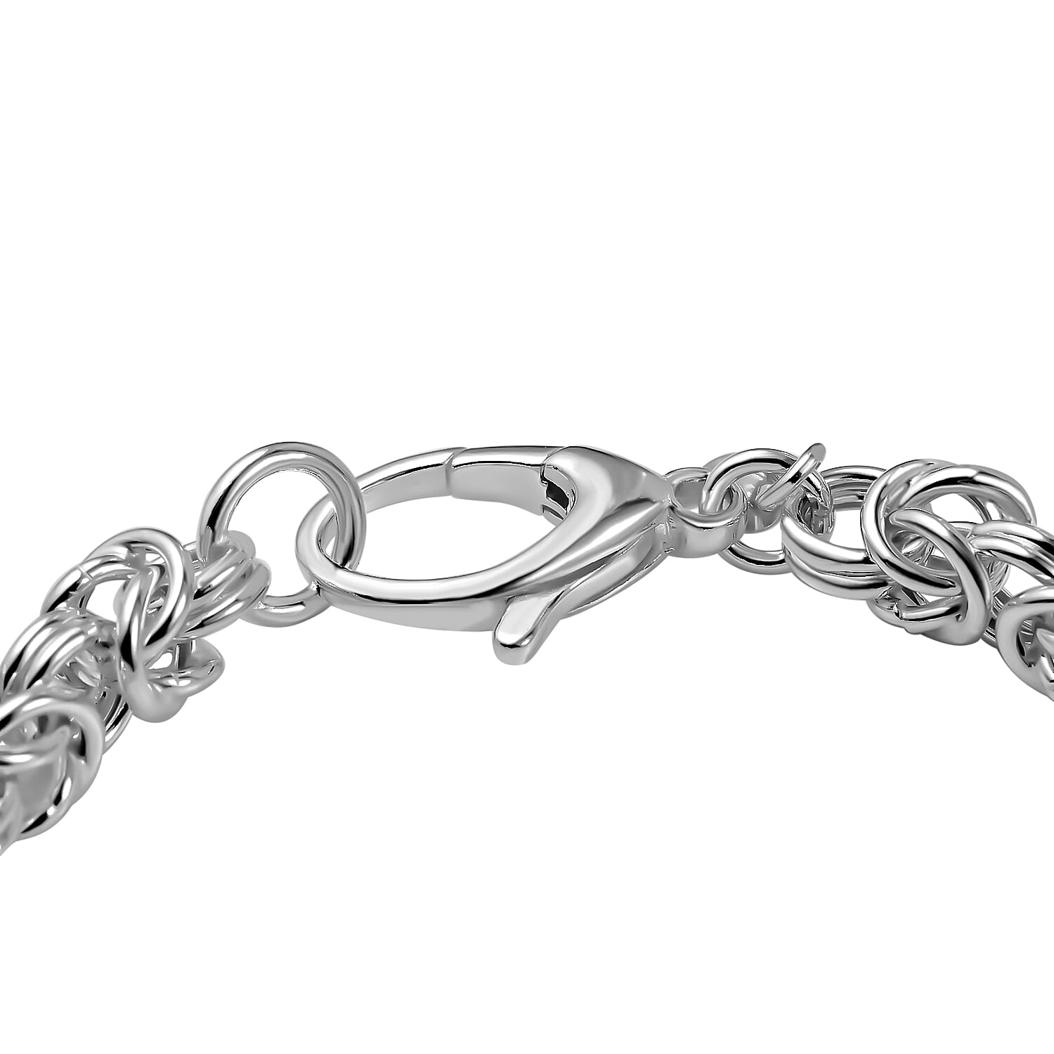 Italian Hand Made- Sterling Silver Byzantine Bracelet (Size - 7.5), 7648756 3