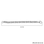 Italian Hand Made- Sterling Silver Byzantine Bracelet (Size - 7.5),