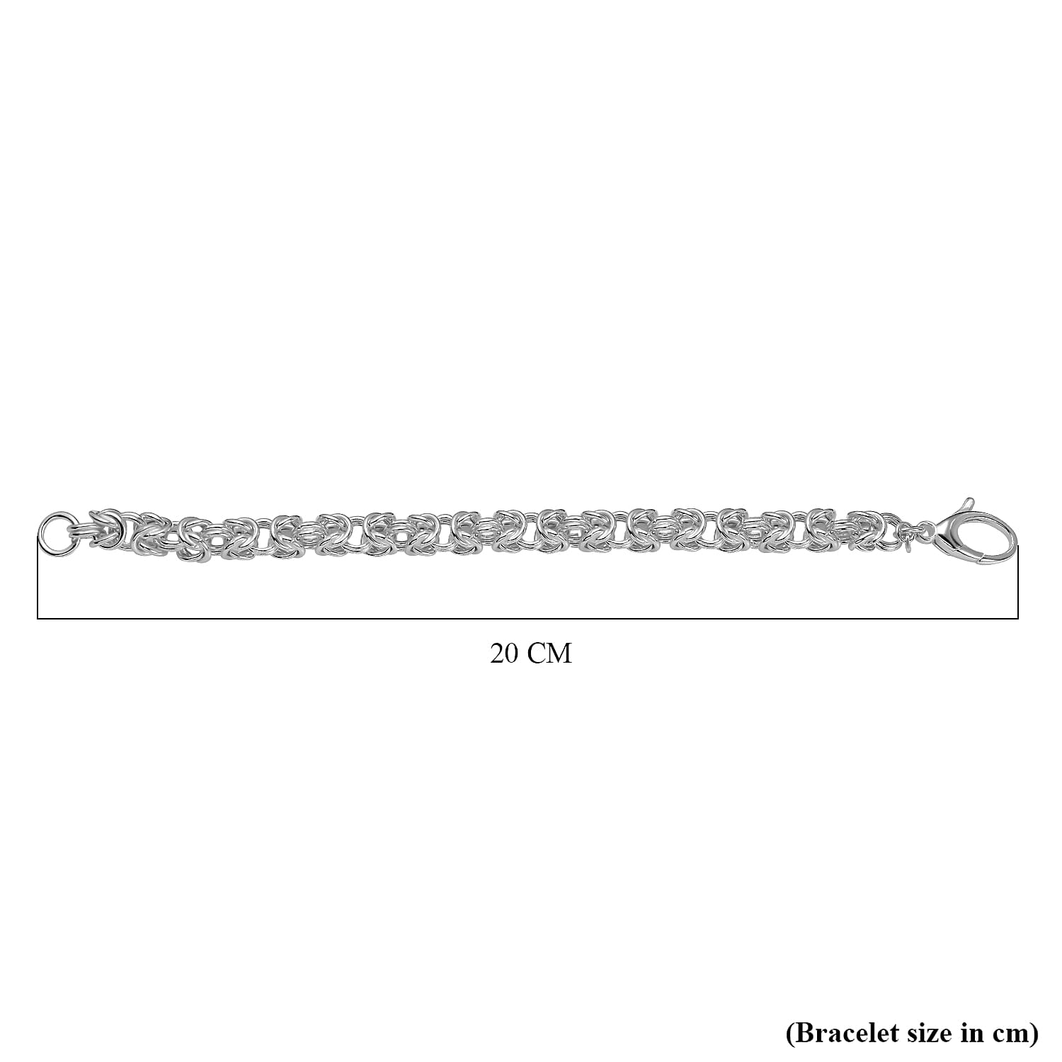 Italian Hand Made- Sterling Silver Byzantine Bracelet (Size - 7.5), 7648756 4