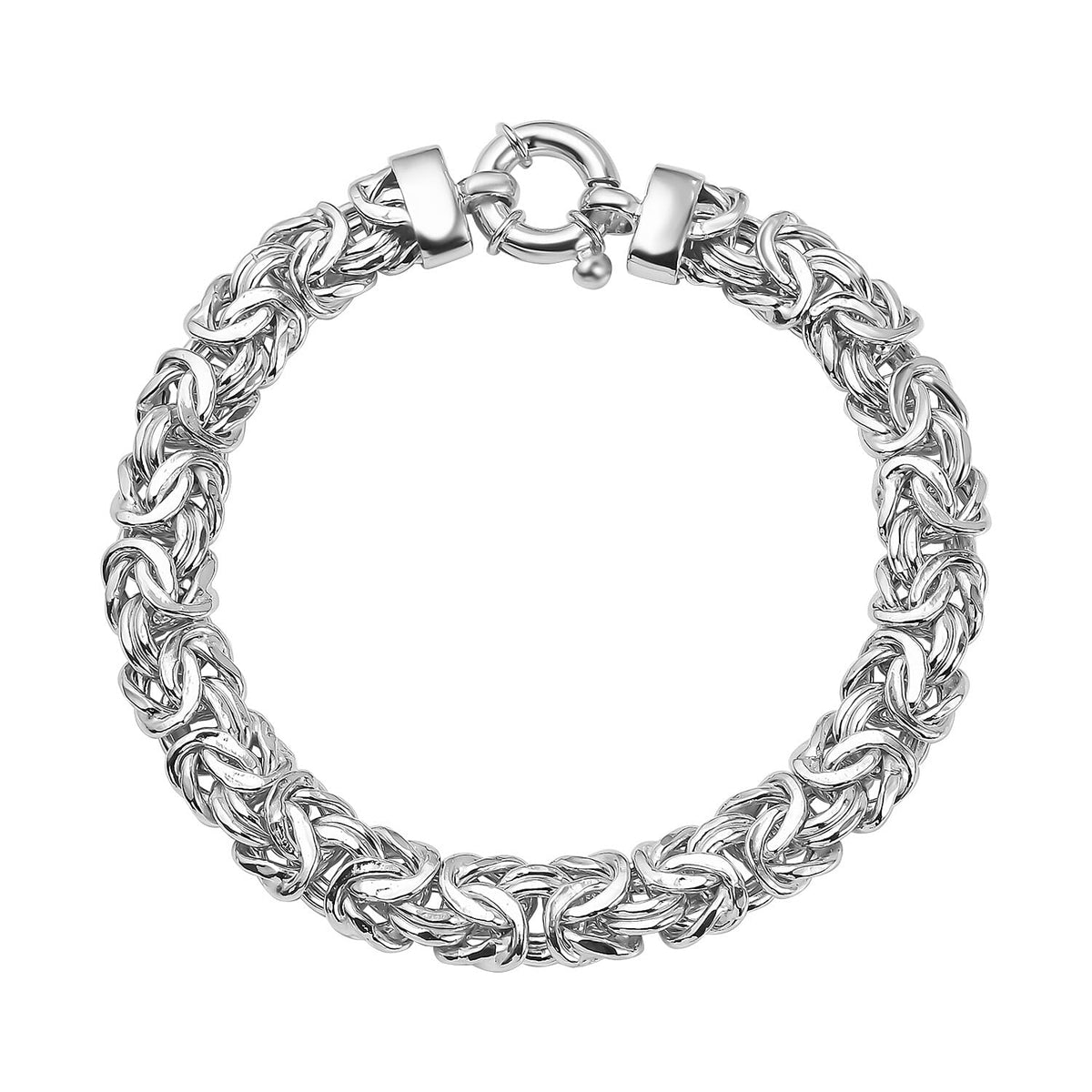 Sterling Silver Byzantine Bracelet (Size - 7.5), Silver Wt. 18.6 Gms 7657112 0