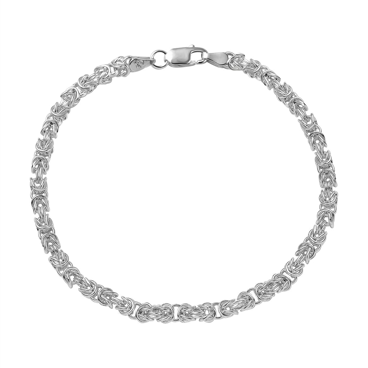 Vicenza Closeout - Italian Made Sterling Silver Byzantine Bracelet (Size - 7.5) 7707217 0