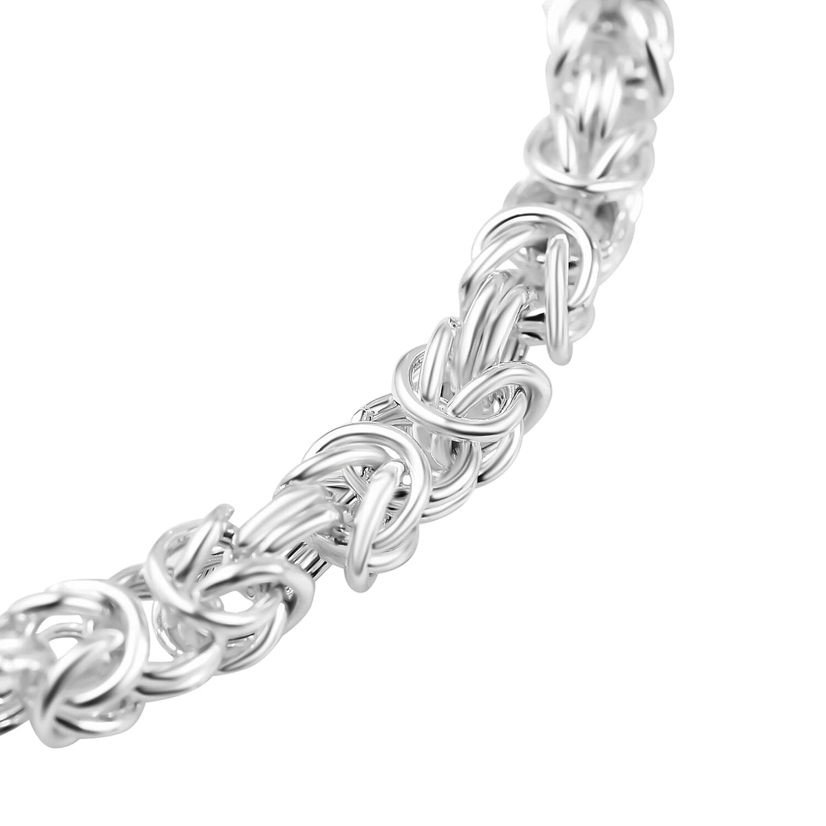 Vicenza Closeout - Italian Made Sterling Silver Byzantine Bracelet (Size - 7.5) 7707217 2