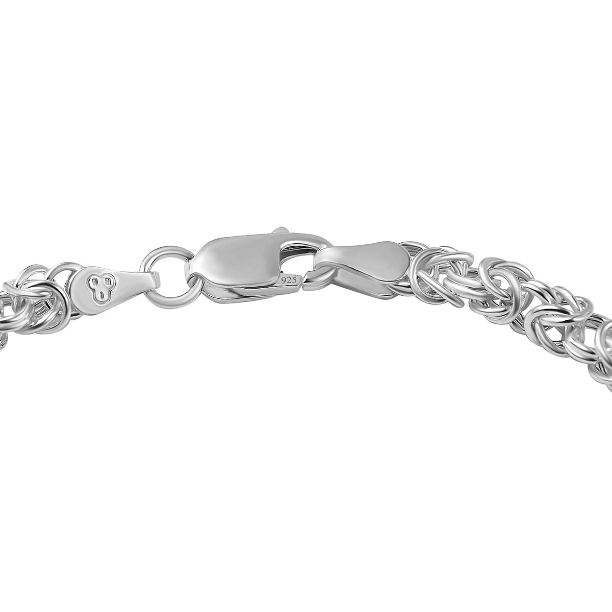 Vicenza Closeout - Italian Made Sterling Silver Byzantine Bracelet (Size - 7.5) 7707217 3