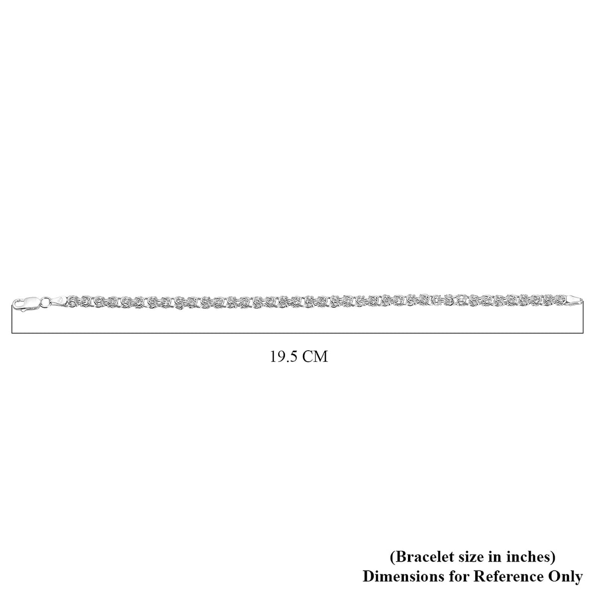 Vicenza Closeout - Italian Made Sterling Silver Byzantine Bracelet (Size - 7.5) 7707217 4