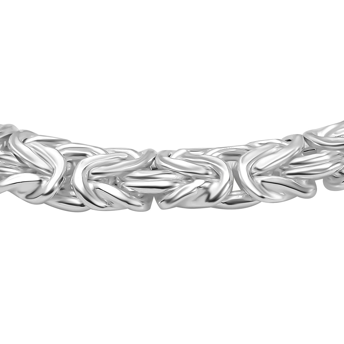 Sterling Silver Byzantine Bracelet (Size 7.5) with Senorita Clasp, Silver Wt. 14.10 Gms. 7722853 2