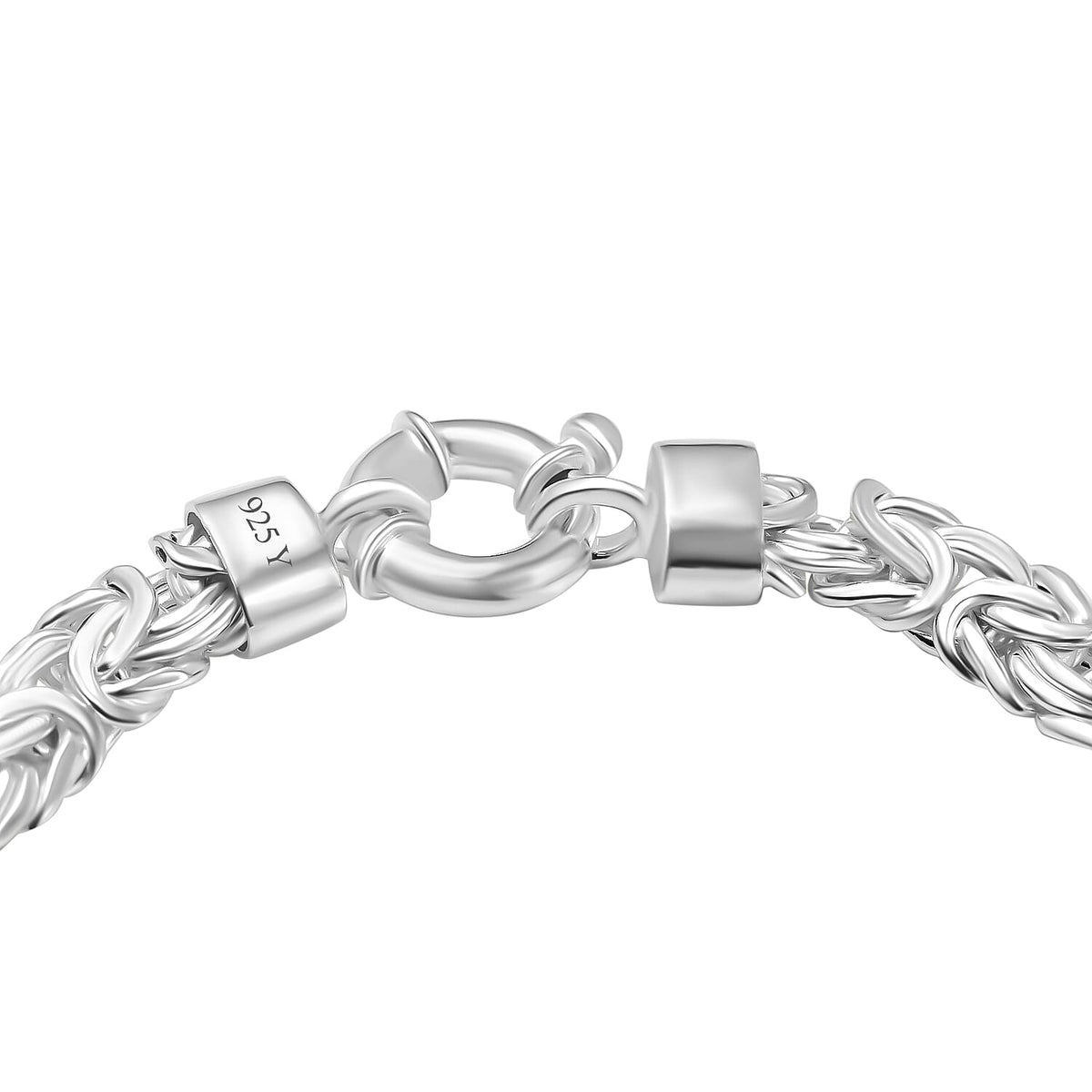 Sterling Silver Byzantine Bracelet (Size 7.5) with Senorita Clasp, Silver Wt. 14.10 Gms. 7722853 3