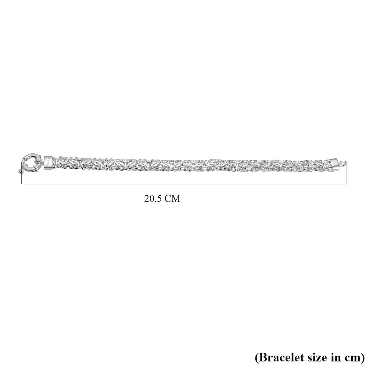 Sterling Silver Byzantine Bracelet (Size 7.5) with Senorita Clasp, Silver Wt. 14.10 Gms. 7722853 4