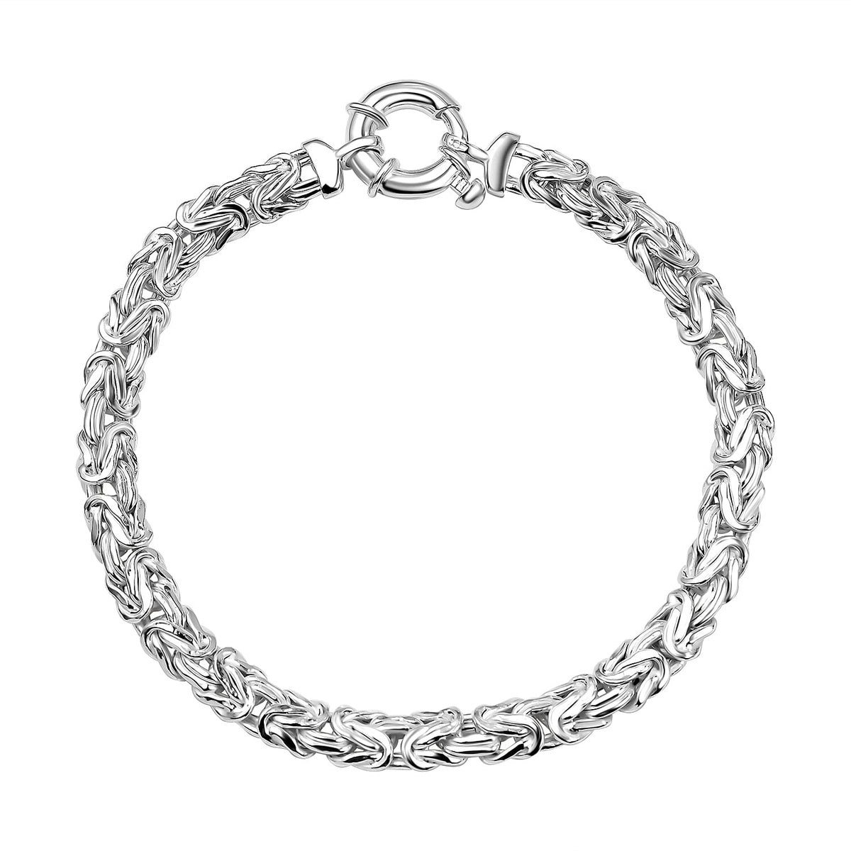 Sterling Silver Byzantine Bracelet (Size - 7.5) 7889717 1