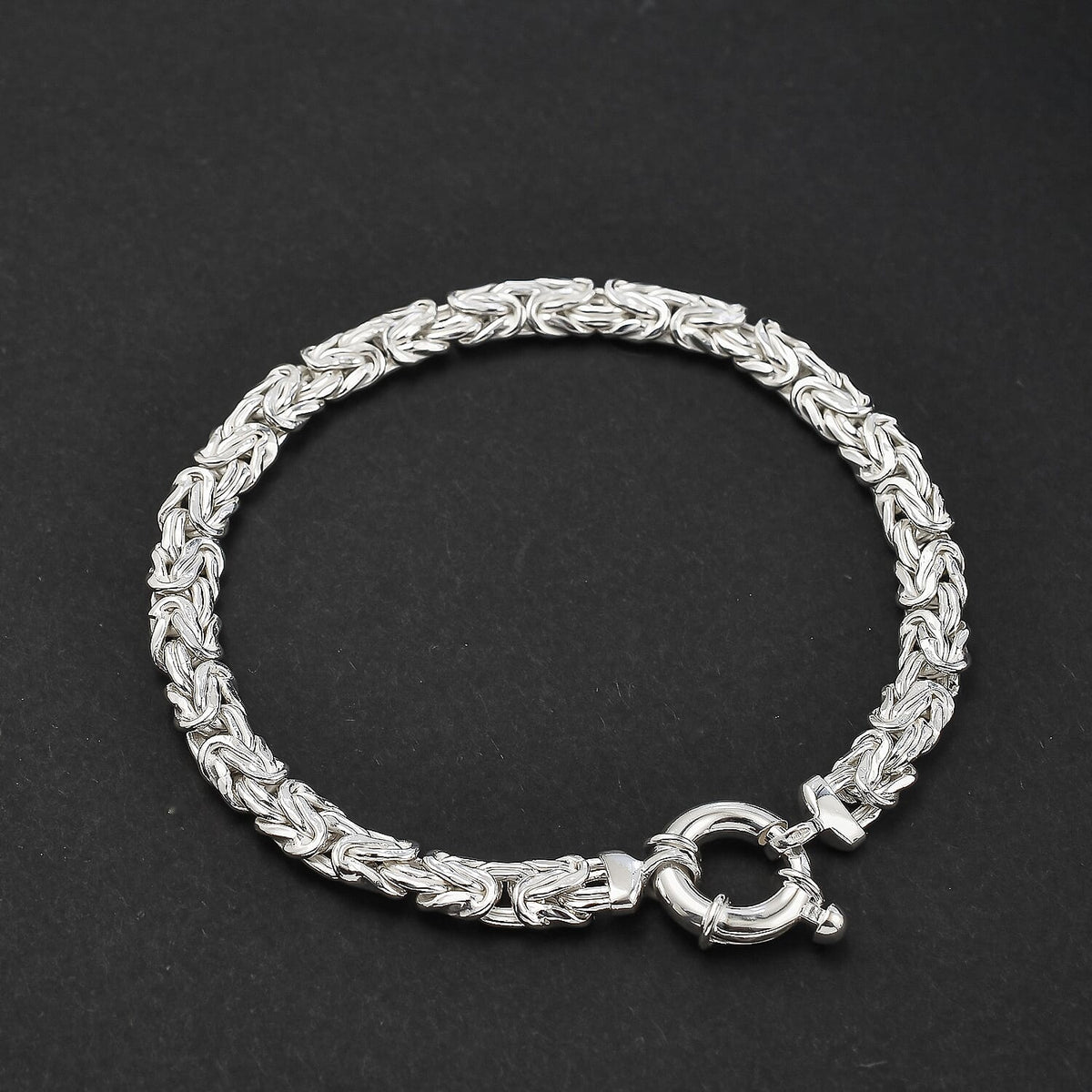 Sterling Silver Byzantine Bracelet (Size - 7.5) 7889717 2
