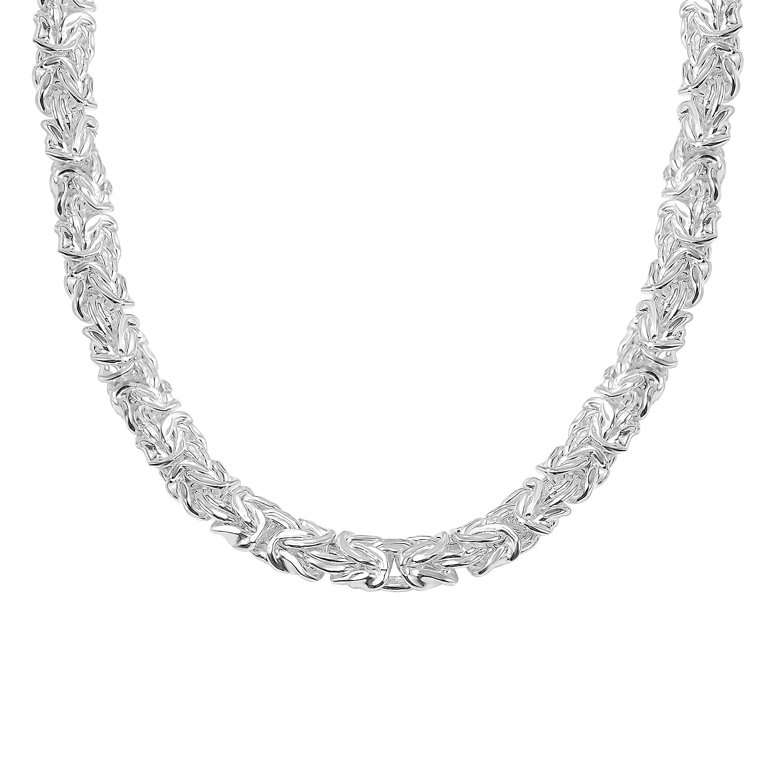 Sterling Silver Byzantine Necklace (Size - 20), Silver Wt. 34.5 Gms 7657091 0