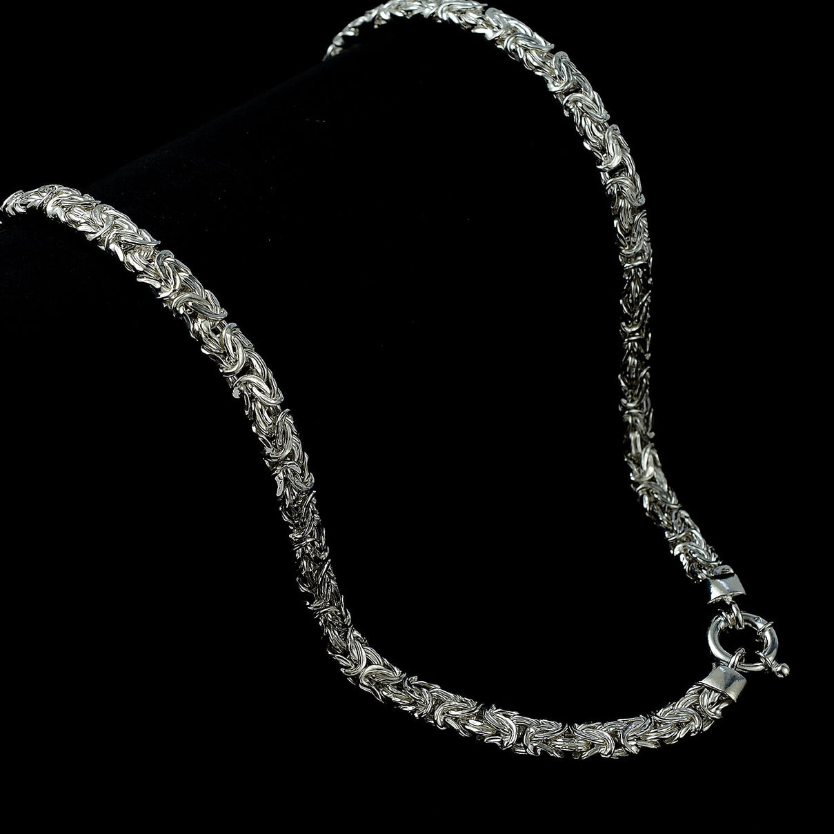 Sterling Silver Byzantine Necklace (Size - 20), Silver Wt. 34.5 Gms 7657091 1