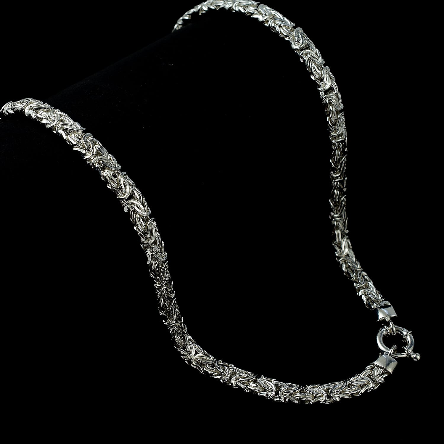 Sterling Silver Byzantine Necklace (Size - 20), Silver Wt. 34.5 Gms 7657091 1