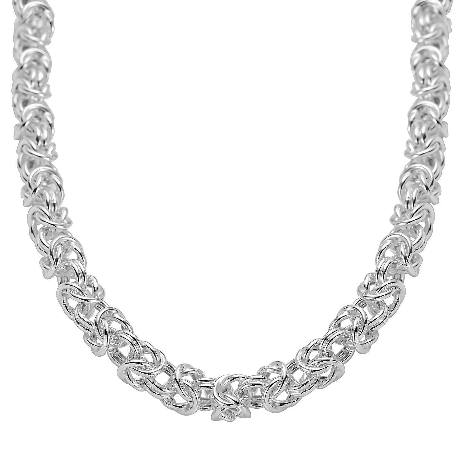 Italian Hand Made- Sterling Silver Byzantine Necklace (Size - 20), Silver Wt. 40.00  Gms 7648752 0