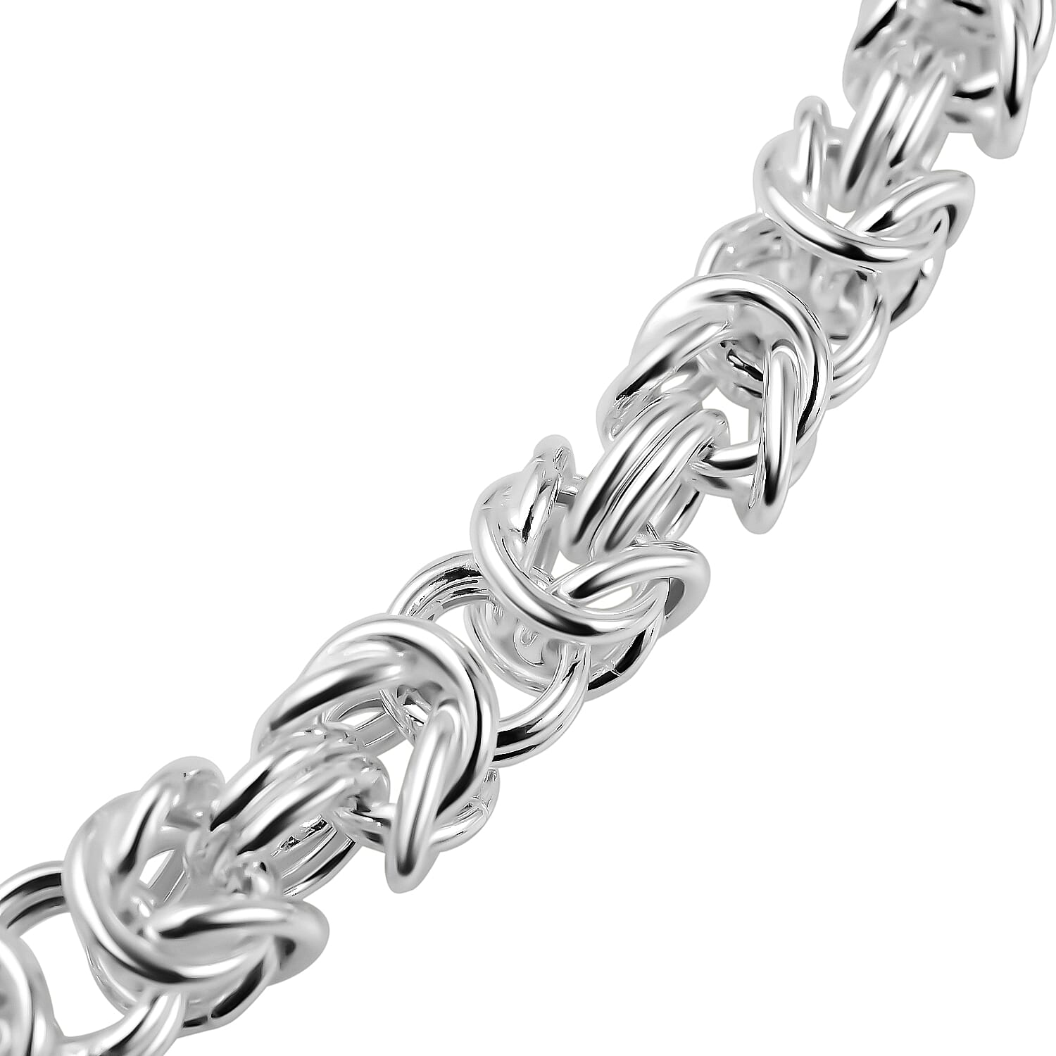Italian Hand Made- Sterling Silver Byzantine Necklace (Size - 20), Silver Wt. 40.00  Gms 7648752 2