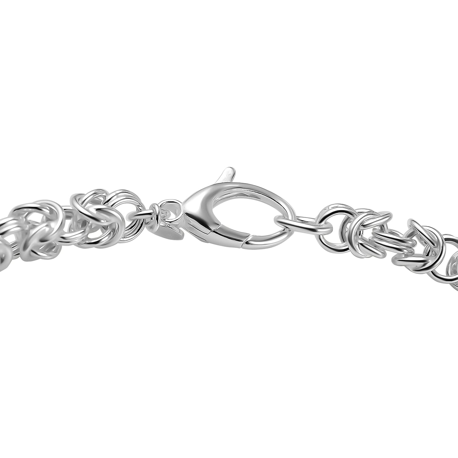 Italian Hand Made- Sterling Silver Byzantine Necklace (Size - 20), Silver Wt. 40.00  Gms 7648752 3