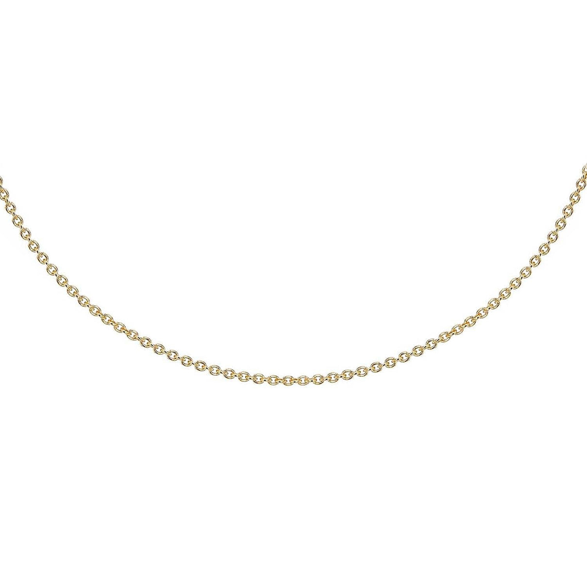 Sterling Silver Yellow Gold Plated Belcher Chain 14 Inch 7611567 1