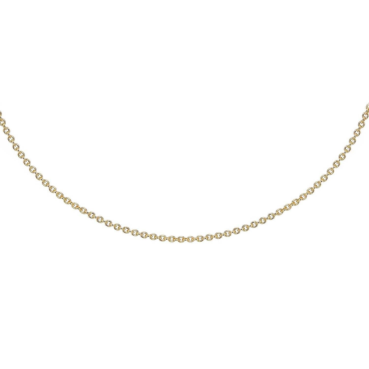 Sterling Silver Yellow Gold Plated Belcher Chain 14 Inch 7611567 1