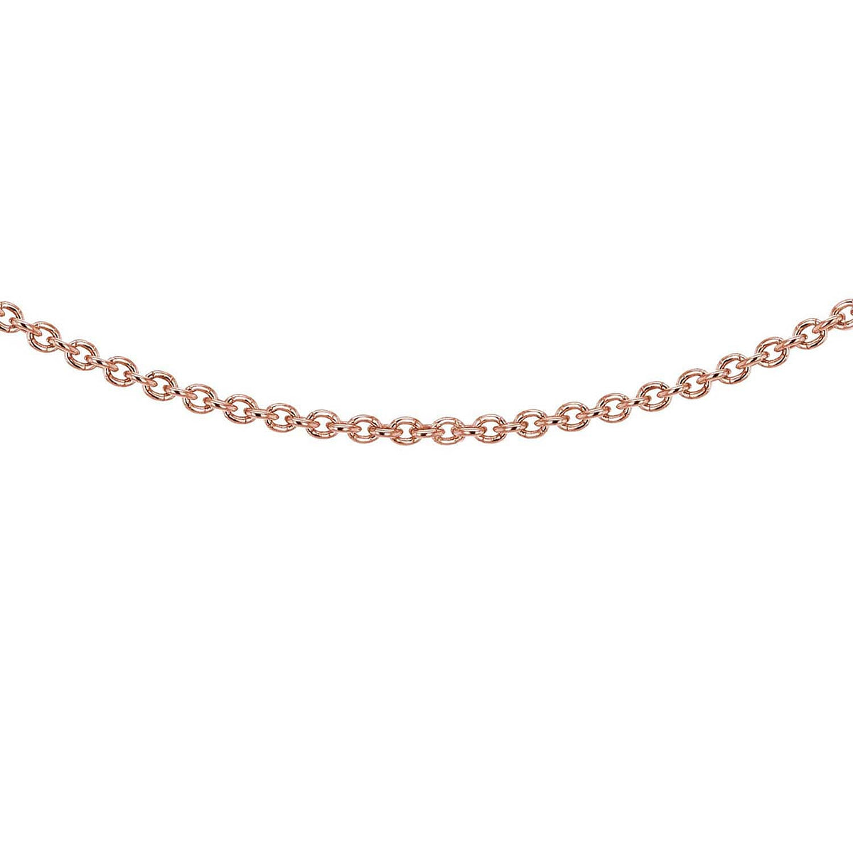 Sterling Silver Rose Gold Plated Belcher Chain 14 Inch 7611698 0
