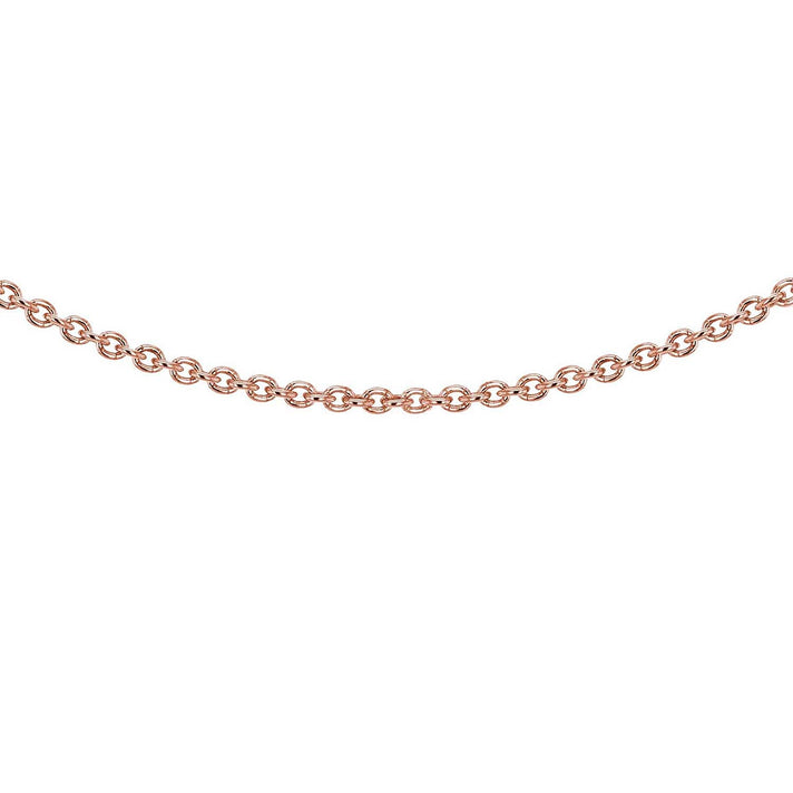 Sterling Silver Rose Gold Plated Belcher Chain 14 Inch 7611698 1