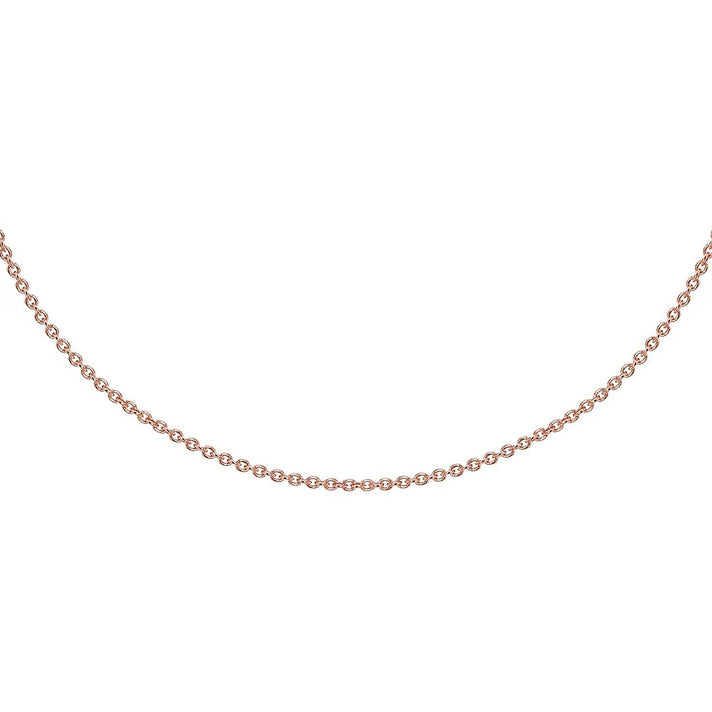 Sterling Silver Rose Gold Plated Belcher Chain 14 Inch 7611698 2