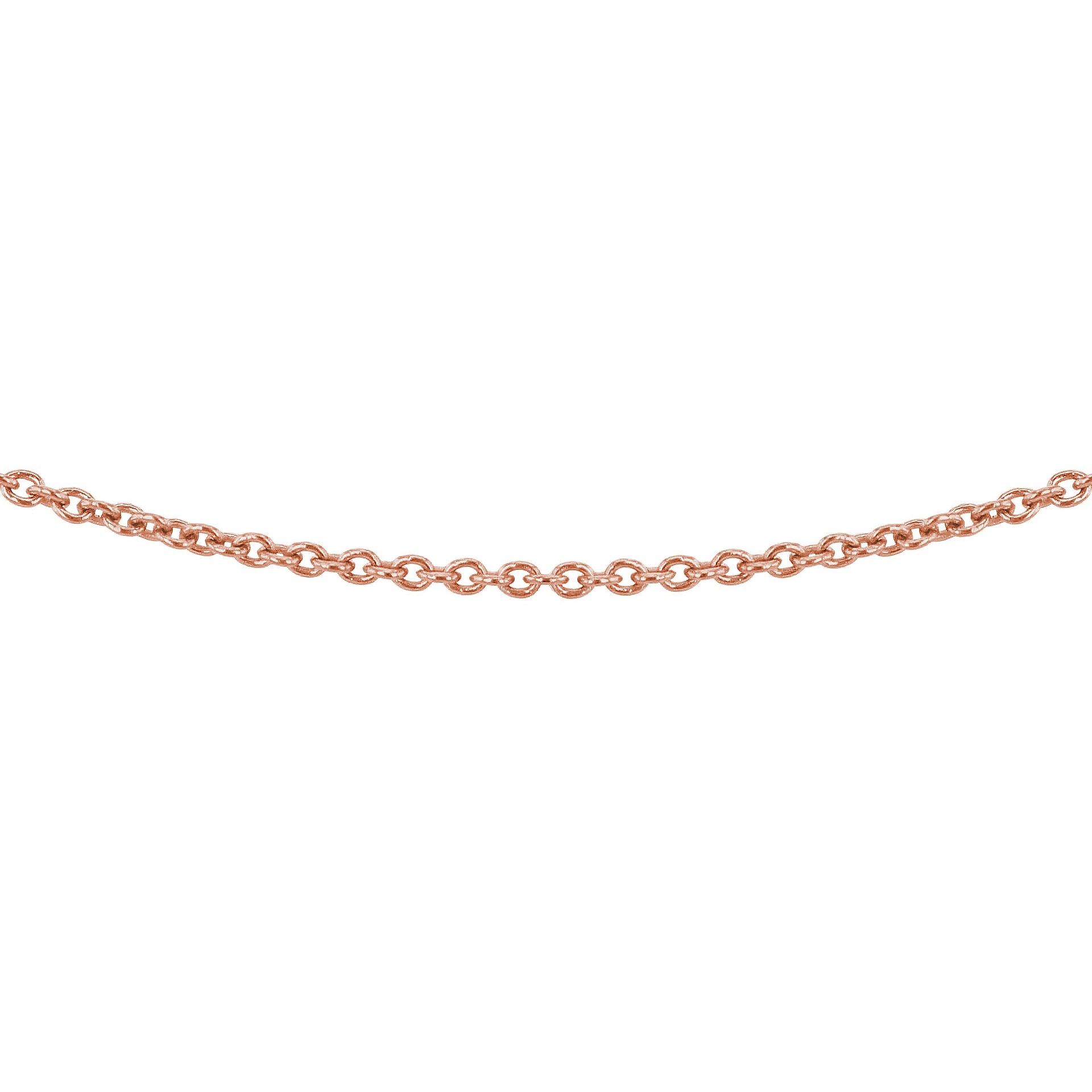 Sterling Silver Rose Gold Plated Fine Belcher Chain 14 Inch 7617779 0