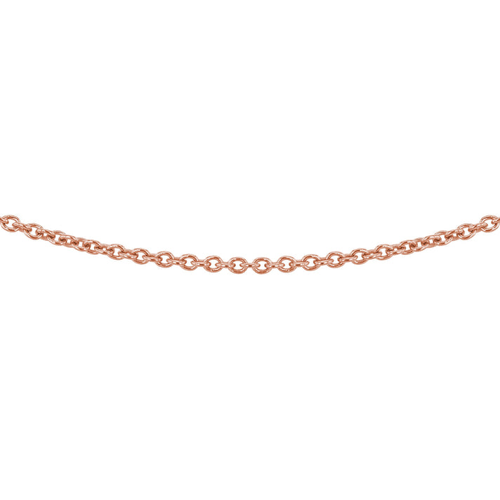 Sterling Silver Rose Gold Plated Fine Belcher Chain 14 Inch 7617779 1