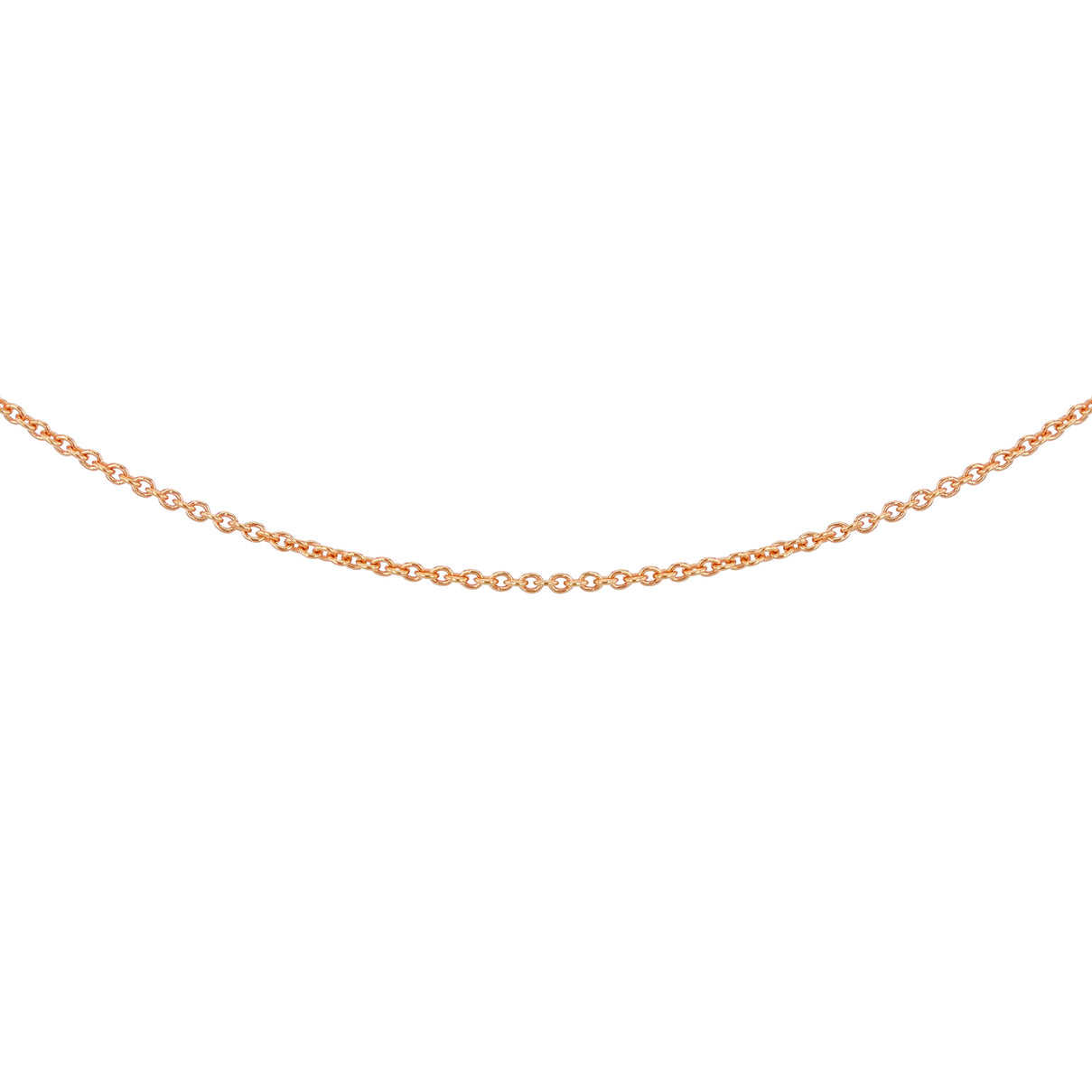 Sterling Silver Rose Gold Plated Fine Belcher Chain 14 Inch 7617779 2