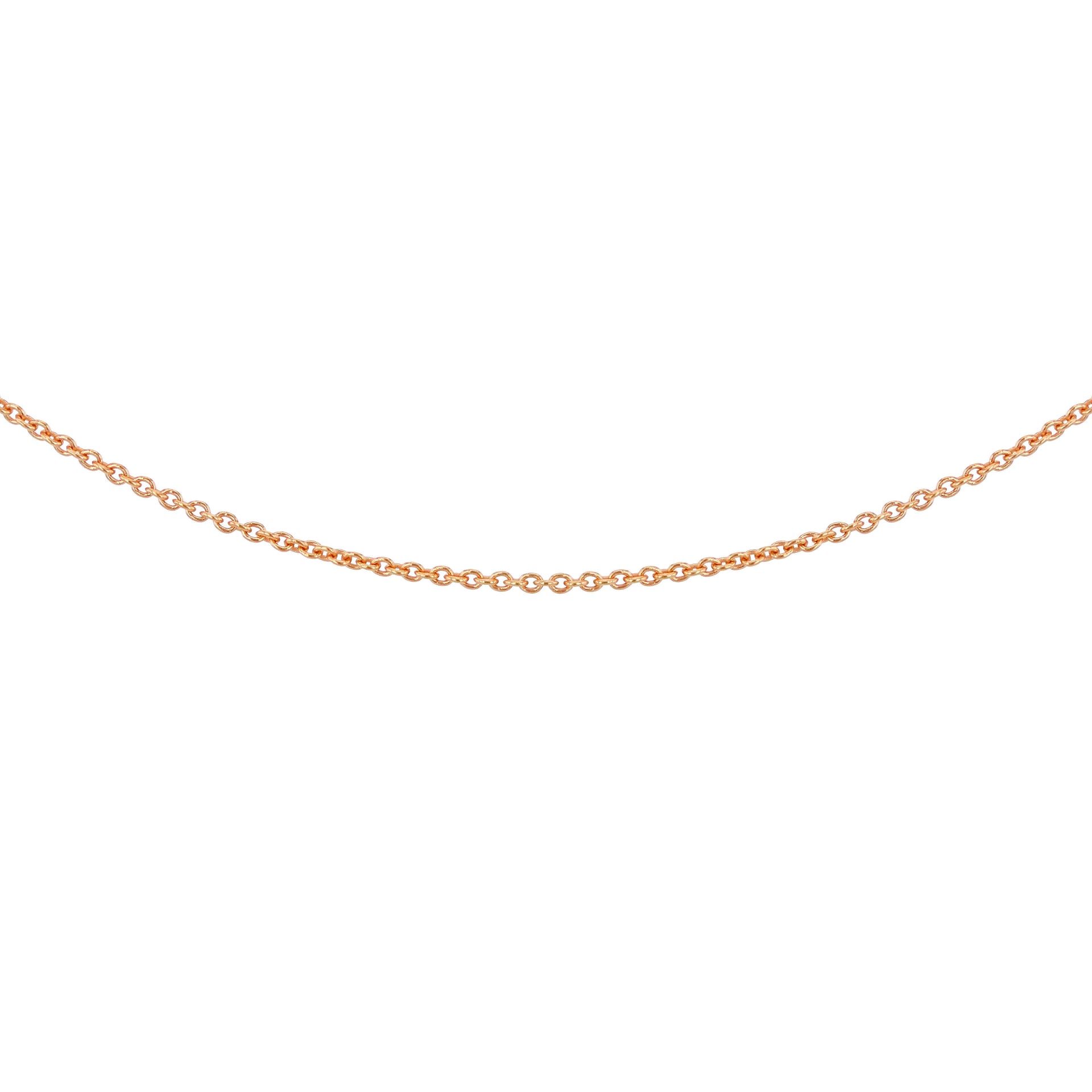 Sterling Silver Rose Gold Plated Fine Belcher Chain 14 Inch 7617779 2