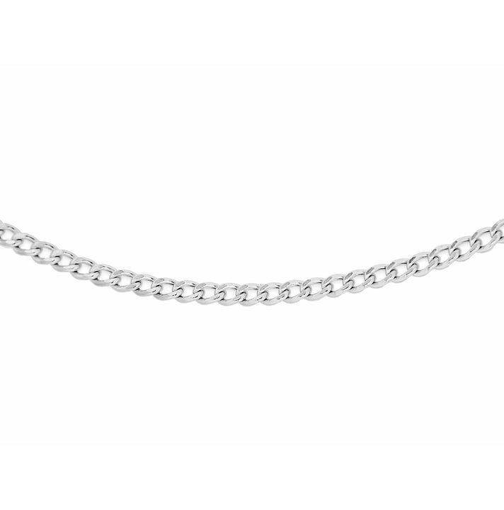 Sterling Silver Round Curb Chain 16 Inch 7605147 1