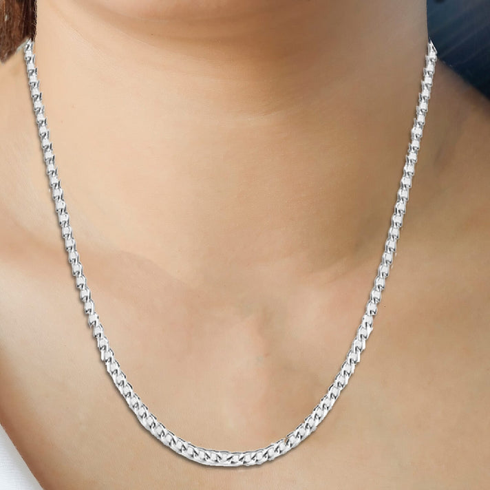 Sterling Silver Round Curb Chain 16 Inch 7605147 2
